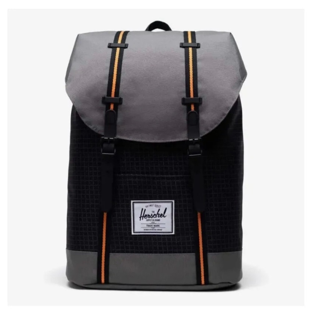 Herschel Supply Company Retreat Backpack - black bread/gargoyle/sun orange